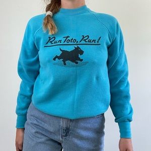 VINTAGE Wizard of OZ Run Toto Run broadway Cotton Pullover